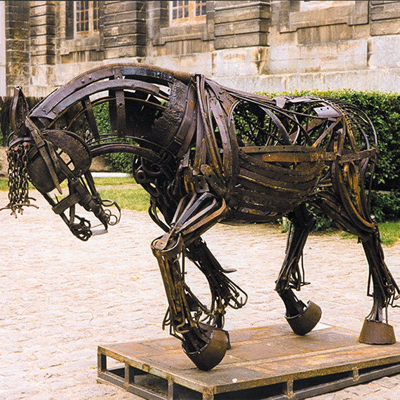 Ardennais au travail, musée vivant du cheval de Chantilly